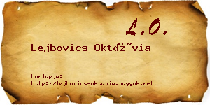 Lejbovics Oktávia névjegykártya